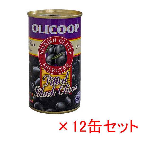 (得)12缶ｾｯﾄ オリコープ・ブラックオリーブ種抜き　350g