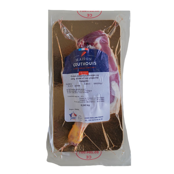 冷凍)シャラン鴨　骨付モモ肉　約200～300gルーアン種（不定貫)限定