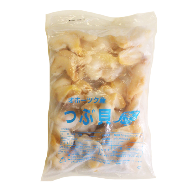 冷凍)つぶ貝ﾑｷﾐ 生食用L20/40　1kg