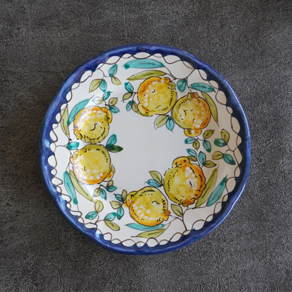 イタリア絵皿 展示用陶器　円形 20cmファンタジー 数量限定