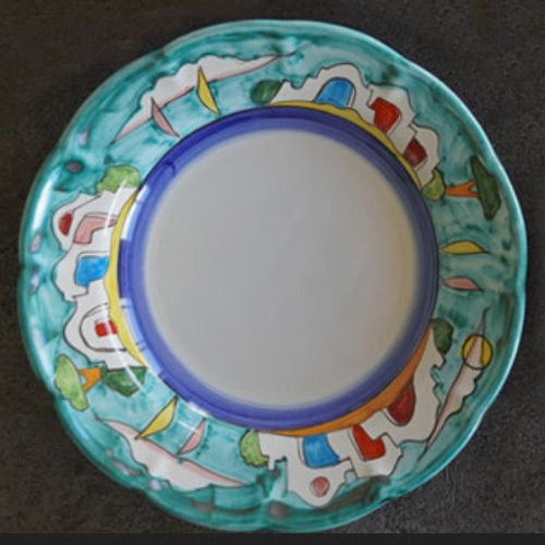 イタリア絵皿展示用陶器　円形 30cm数量限定